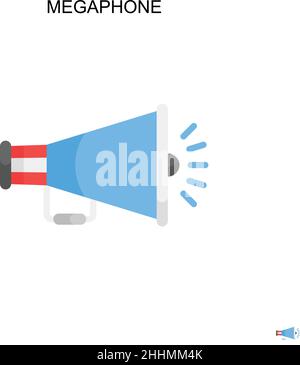 Megafon einfaches Vektor-Symbol.perfekte Farbe modernes Piktogramm auf editierbare Kontur. Megaphone-Symbole für Ihr Geschäftsprojekt Stock Vektor