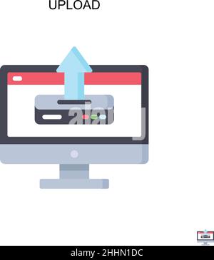 Einfaches Vektor-Symbol hochladen.perfekte Farbe modernes Piktogramm auf bearbeitbarer Kontur. Laden Sie Symbole für Ihr Geschäftsprojekt hoch Stock Vektor