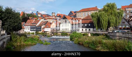 Panoramablick auf die Stadt Kronach in Oberfranken Stockfoto