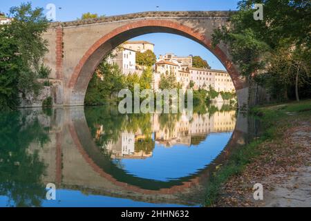 Ponte della Concordia, Concorde Bridge, Fossombrone, Marken, Italien, Europa Stockfoto