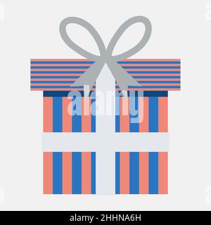 Schicke Geschenkbox. Rosa und blaue Verpackung für Souvenirs. Idee für die Dekoration Verpackung für Mitarbeiter oder Kunden von großen und kleinen Unternehmen. Design für Stock Vektor