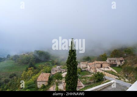 Elcito Village, San Severino Marche, Marken, Italien, Europa Stockfoto