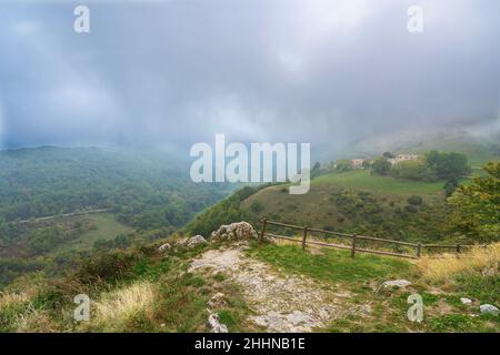 Elcito Village, San Severino Marche, Marken, Italien, Europa Stockfoto