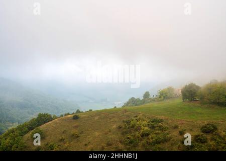 Elcito Village, San Severino Marche, Marken, Italien, Europa Stockfoto