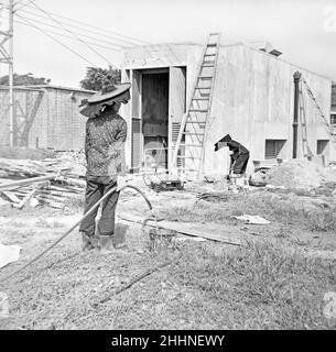 Lokale chinesische Bauarbeiterinnen in den New Territories Hongkong 1966 1967 Stockfoto