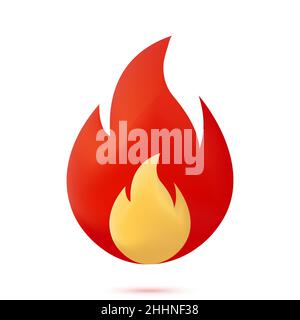 Symbol für Feuerflamme Stock Vektor