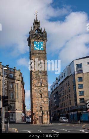 Tollbooth Clock Tower, Glasgow Cross, Glasgow Scotland. Stockfoto