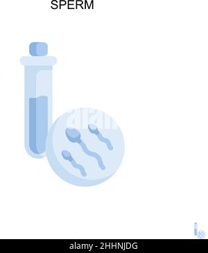 Sperma einfache Vektor-Symbol.perfekte Farbe modernes Piktogramm auf bearbeitbaren Strich. Sperma-Symbole für Ihr Business-Projekt Stock Vektor