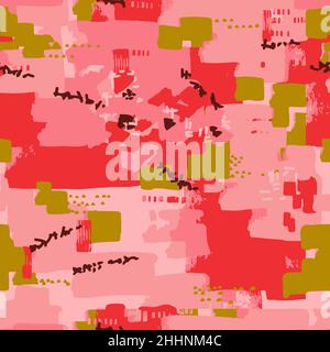 Abstrakt nahtlose Muster in Frühjahr rosa zarten Farben für Stoff, Verpackung, Cover Vektor-Illustration, flach, Banner, Hintergrund Stock Vektor