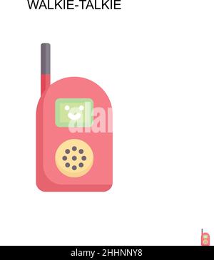 Walkie-Talkie einfaches Vektor-Symbol.perfekte Farbe modernes Piktogramm auf bearbeitbaren Strich. Walkie-Talkie-Symbole für Ihr Geschäftsprojekt Stock Vektor