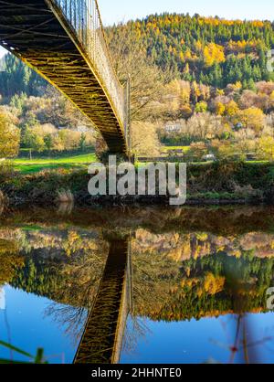 Sappers Bridge, Over the River Conwy, Betws-Y-Coed, Conwy, North Wales. Bild aufgenommen im November 2021. Stockfoto