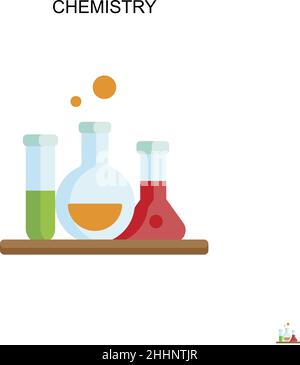 Chemie einfaches Vektor-Symbol.perfekte Farbe modernes Piktogramm auf editierbarer Kontur. Chemie-Symbole für Ihr Geschäftsprojekt Stock Vektor