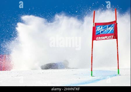 Kronplatz, Italien. 25th Januar 2022. Die Piste Kronplatz im Jahr 2022 FIS Ski World Cup - Frauen Riesenslalom, alpines Skirennen in Kronplatz, Italien, Januar 25 2022 Quelle: Unabhängige Fotoagentur/Alamy Live News Stockfoto