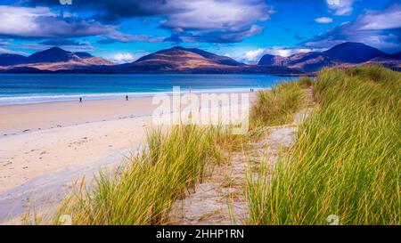 Dies ist Luskentire Strand auf der Isle of Harris in den Äußeren Hebriden Inseln von Schottland, Großbritannien Stockfoto