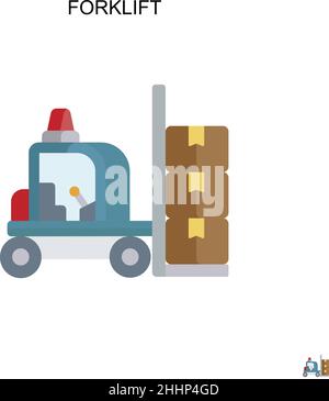 Gabelstapler einfache Vektor-Symbol.perfekte Farbe modernes Piktogramm auf bearbeitbaren Strich. Gabelstaplersymbole für Ihr Geschäftsprojekt Stock Vektor