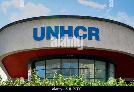 Hauptsitz des UNHCR in Genf, Schweiz Stockfoto