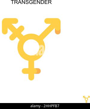 Transgender einfaches Vektor-Symbol.perfekte Farbe modernes Piktogramm auf editierbare Kontur. Transgender-Symbole für Ihr Geschäftsprojekt Stock Vektor