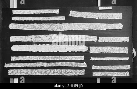 Streifen ca. 1700 Flämisch. Streifen. Flämisch. Ca. 1700. Klöppelspitze, Point d'Angleterre. Textilien-Schnürsenkel Stockfoto