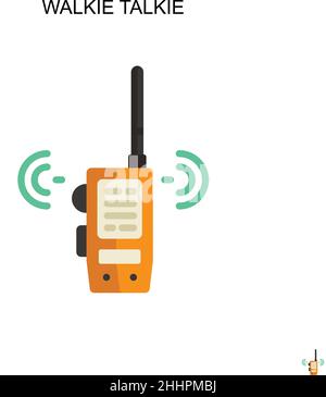 Walkie Talkie einfaches Vektor-Symbol.perfekte Farbe modernes Piktogramm auf bearbeitbaren Strich. Walkie Talkie-Symbole für Ihr Geschäftsprojekt Stock Vektor