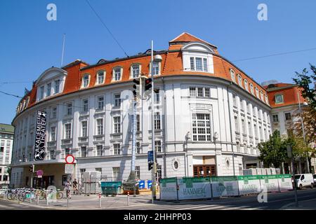 Wien, Österreich, 23. Juli 2021. Das Akademietheater ist der kleinere der beiden Aufführungssäle der österreichischen Organisation Burgtheater. Stockfoto