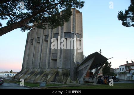 Eglise Notre-Dame de Royan, Cathédrale de Royan, Kathedrale von Royan, Charente-Maritime, Nouvelle Aquitaine, Frankreich Stockfoto