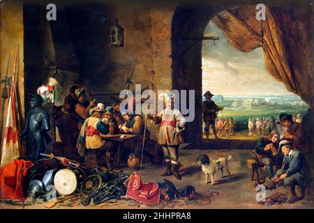 Wachzimmer von David Teniers der Jüngere (1610-1690), Öl auf Holzplatte, 1642 Stockfoto