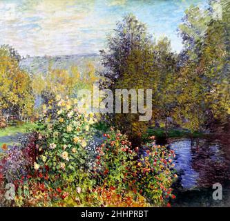 Ecke des Gartens in Montgeron von Claude Monet (1840-1926), Öl auf Leinwand, c. 1876 Stockfoto