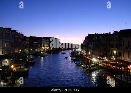 Nachtansicht von Venedig Stockfoto