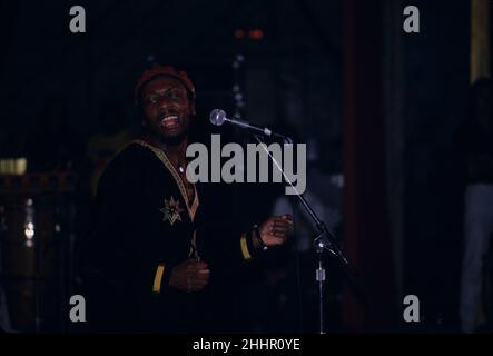 Jimmy Cliff spielt live im Ventura Theater, Ventura CA, 1988. juli. Bildnachweis sollte lauten: Andrea Donati Stockfoto