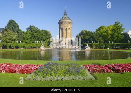 Deutschland, Baden-Württemberg, Mannheim, Friedrichsplatz, Wasserturm Stockfoto