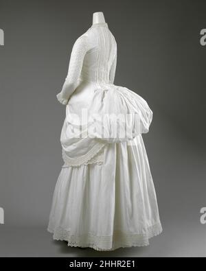 Kleid ca. 1885 Us-Amerikaner. Kleid. Amerikanisch. Ca. 1885. Baumwolle Stockfoto
