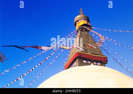 Bouddha Stupa, Boudhanath, Kathmandu, Nepal Stockfoto