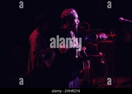 Jimmy Cliff spielt live im Ventura Theater, Ventura CA, 1988. juli. Bildnachweis sollte lauten: Andrea Donati Stockfoto