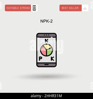 Einfaches Vektorsymbol NPK-2. Stock Vektor