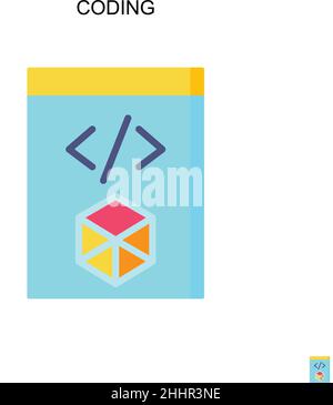 Codierung einfaches Vektor-Symbol.perfekte Farbe modernes Piktogramm auf editierbare Kontur. Codierungssymbole für Ihr Geschäftsprojekt Stock Vektor