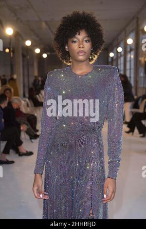 Didi Stone nimmt an der Alexandre Vauthier Haute Couture Frühjahr/Sommer 2022 Show im Rahmen der Paris Fashion Week in Paris, Frankreich am 25. Januar 2022 Teil. Foto von Aurore Marechal/ABACAPRESS.COM Stockfoto