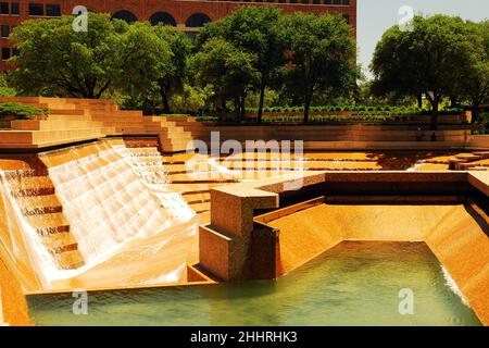 Der Watergarden in der Innenstadt von Ft Worth Texas Stockfoto