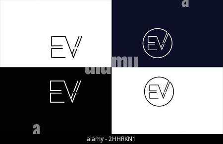 EV, VE Abstract Letters Logo Monogramm Stock Vektor