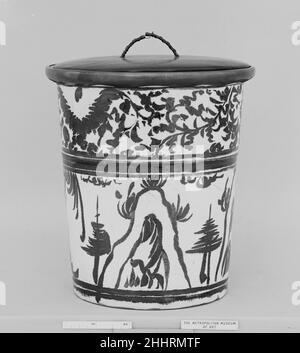 Wasserkessel 19th Jahrhundert Japan. Wassertopf. Japan. 19th Jahrhundert. Ton mit weißer Glasur (Kyoto-Ware). Keramik Stockfoto