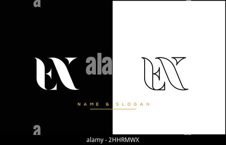 EX, XE Abstract Letters Logo Monogramm Stock Vektor