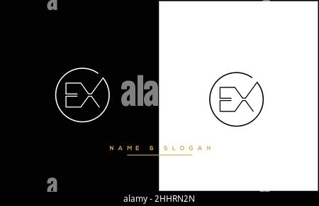 EX, XE Abstract Letters Logo Monogramm Stock Vektor