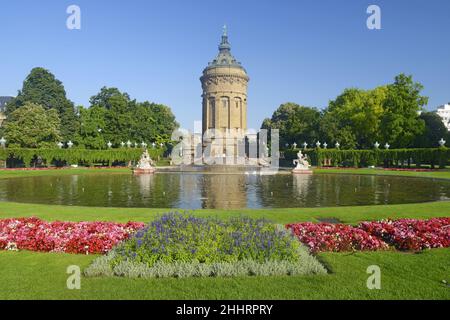 Deutschland, Baden-Württemberg, Mannheim, Friedrichsplatz, Wasserturm Stockfoto