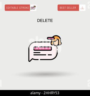 Einfaches Vektorsymbol löschen. Stock Vektor