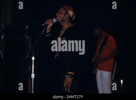 Jimmy Cliff spielt live im Ventura Theater, Ventura CA, 1988. juli. Bildnachweis sollte lauten: Andrea Donati Stockfoto