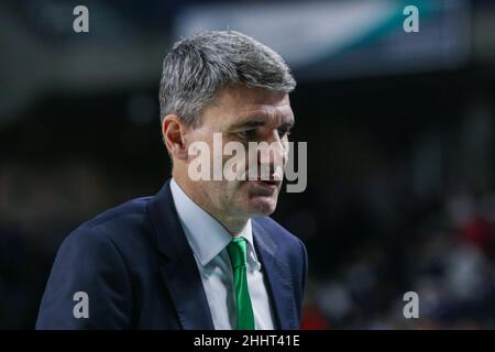 Madrid, Spanien. 25th Januar 2022. 25th. Januar 2022; Wizink Center; Madrid, Spanien; Turkish Airlines Euroleague Basketball; Spanien, Real Madrid gegen Unics Kazan; Velimir Perasovic (Unics) Credit: CORDON PRESS/Alamy Live News Stockfoto