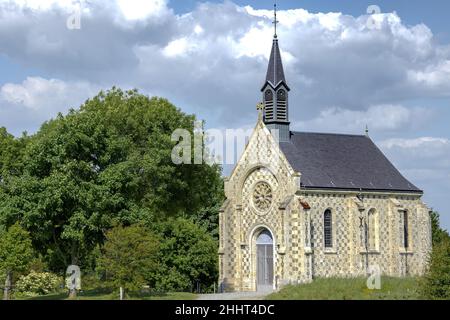 la chapelle des marins et la vieille ville Saint Valery sur Somme Stockfoto