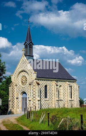 la chapelle des marins et la vieille ville Saint Valery sur Somme Stockfoto