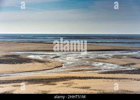 Méandres et Bord de mer, baie de Somme Stockfoto