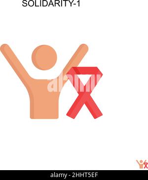 Solidarität-1 einfaches Vektor-Symbol.perfekte Farbe modernes Piktogramm auf bearbeitbaren Strich. Solidarität-1 Icons für Ihr Business-Projekt Stock Vektor