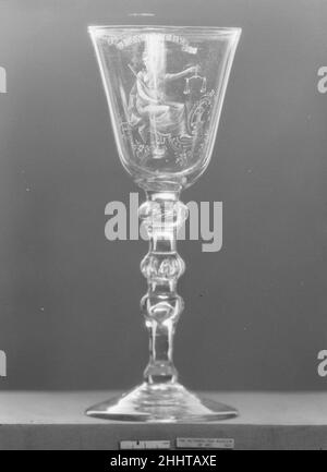 Wineglass 18th Jahrhundert William Fortuyn. Wineglass. Niederländisch. 18th Jahrhundert. Glas. Glas Stockfoto